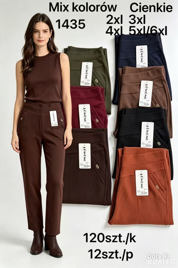 Spodnie damskie Roz 2XL-6XL, Mix Kolor Paczka 12 szt 1